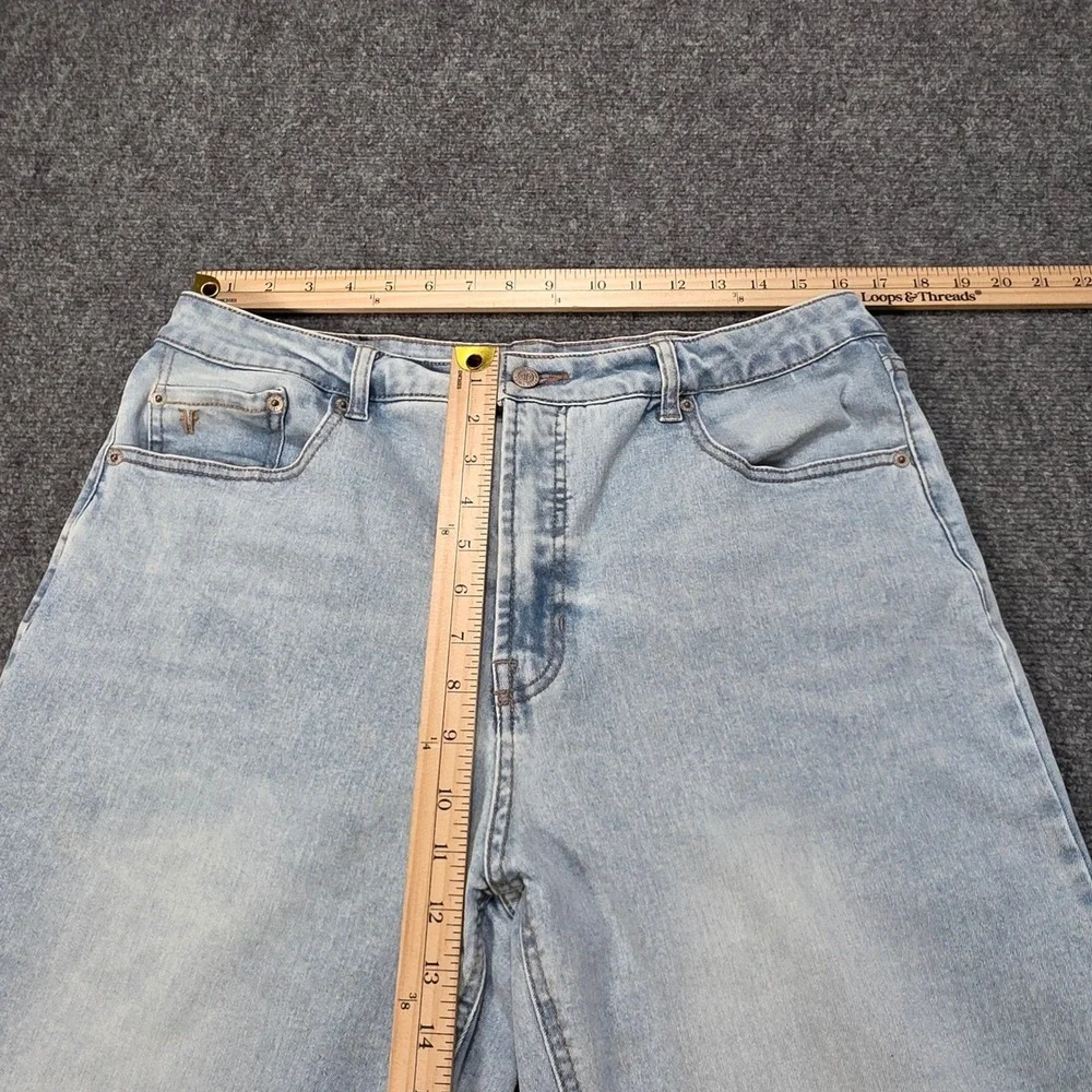 FRYE Light Wash Denim Jeans Womens Size 12/31 Wide Leg Bootcut Cotton Blend‎